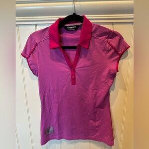SUN ICE Ladies Woman’s Size Extra Small Pink Short Sleeve Golf Collared …